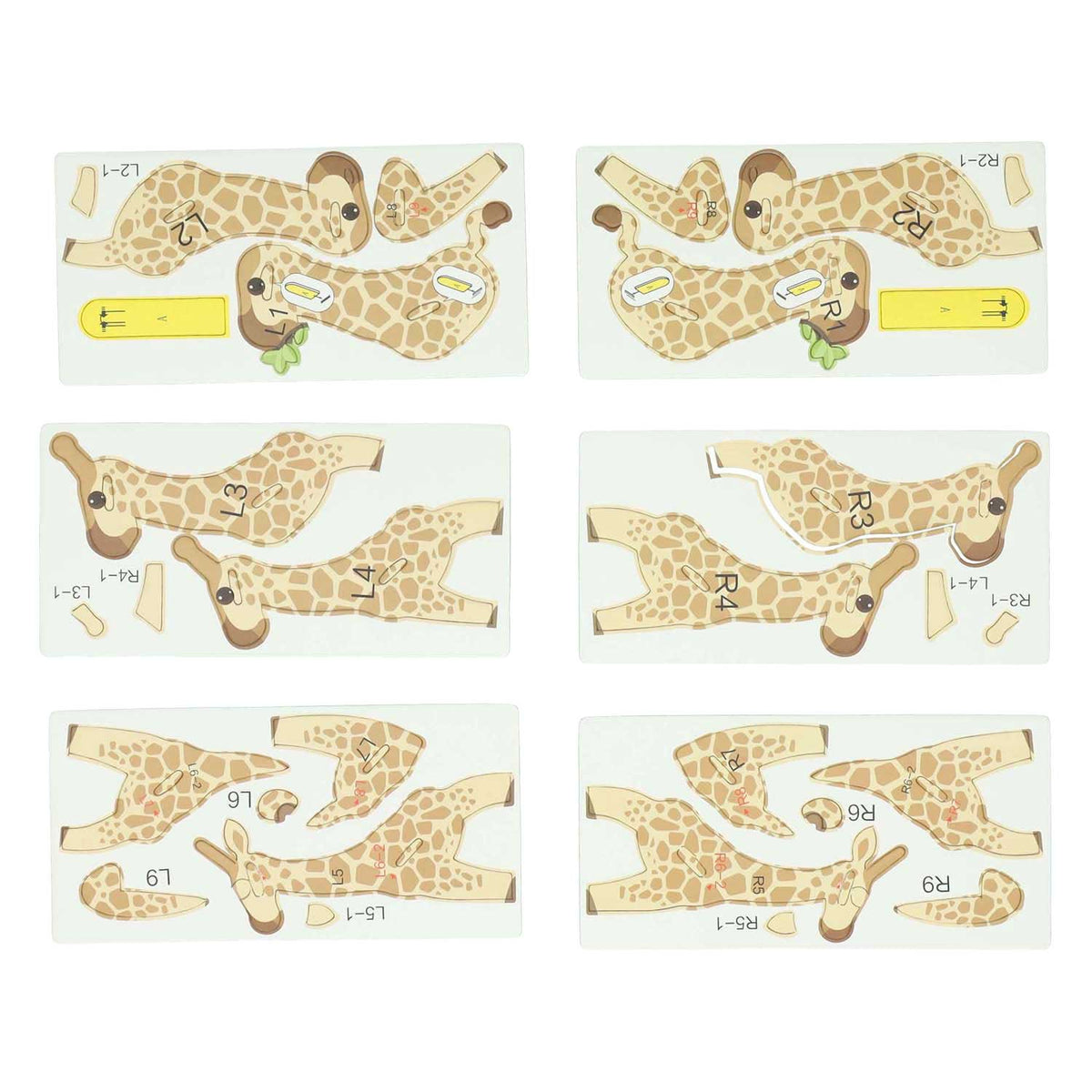 Puzzle 3D Lobbes Giraffa, 30 pz.