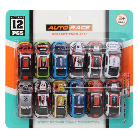 Set auto in metallo, 12 pezzi.