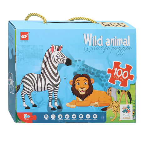 Puzzle da pavimento animali selvatici, 100 pz.