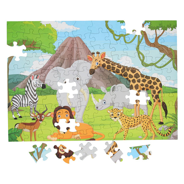 Puzzle da pavimento animali selvatici, 100 pz.