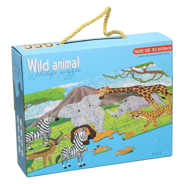 Puzzle da pavimento animali selvatici, 100 pz.