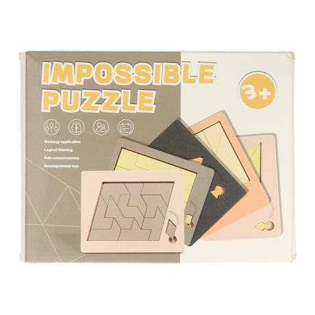 Puzzle di pensiero impossibile in legno di Lobbes