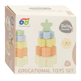 Scatole a forma di torre impilabili per bambini, pastello, 5 pz.
