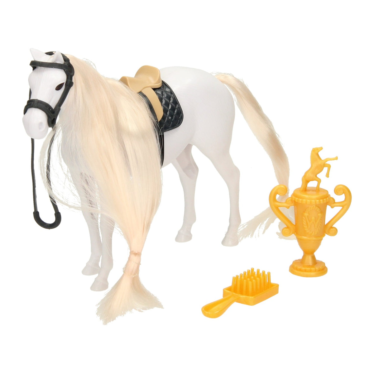 Cavallo con pettine e coppa