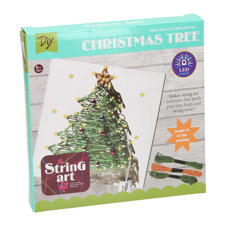 Albero di Natale in corda artistica con luci a LED