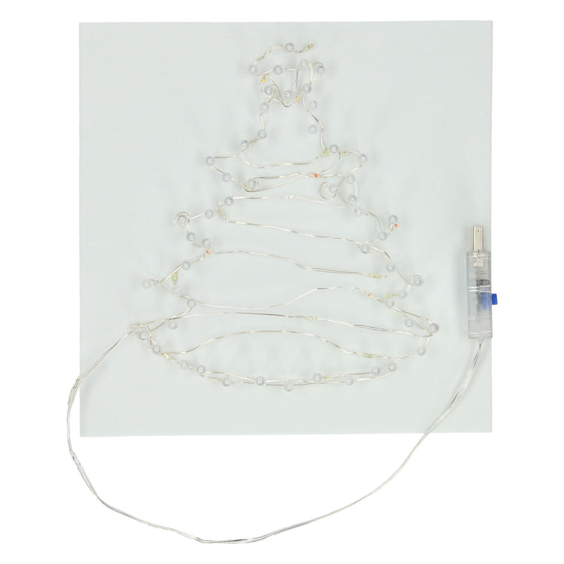 Albero di Natale in corda artistica con luci a LED