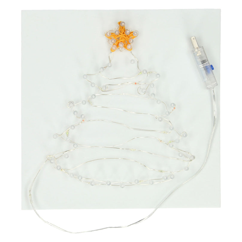 Albero di Natale in corda artistica con luci a LED