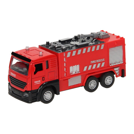 Luce rossa e suono del camion dei pompieri pull-back