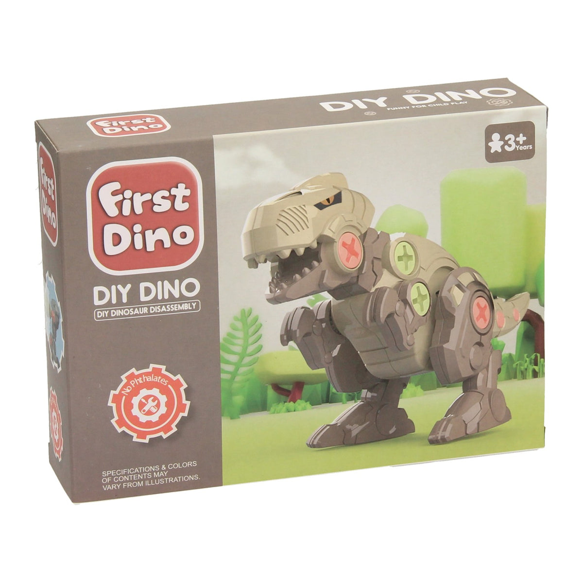 Dinosauro a vite da costruzione con strumenti