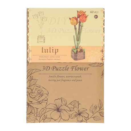 Giocattoli Lobbes ad es. Kit di costruzione in legno Lobbes tulipani 3D - giocattoli creativi 60 pezzi.