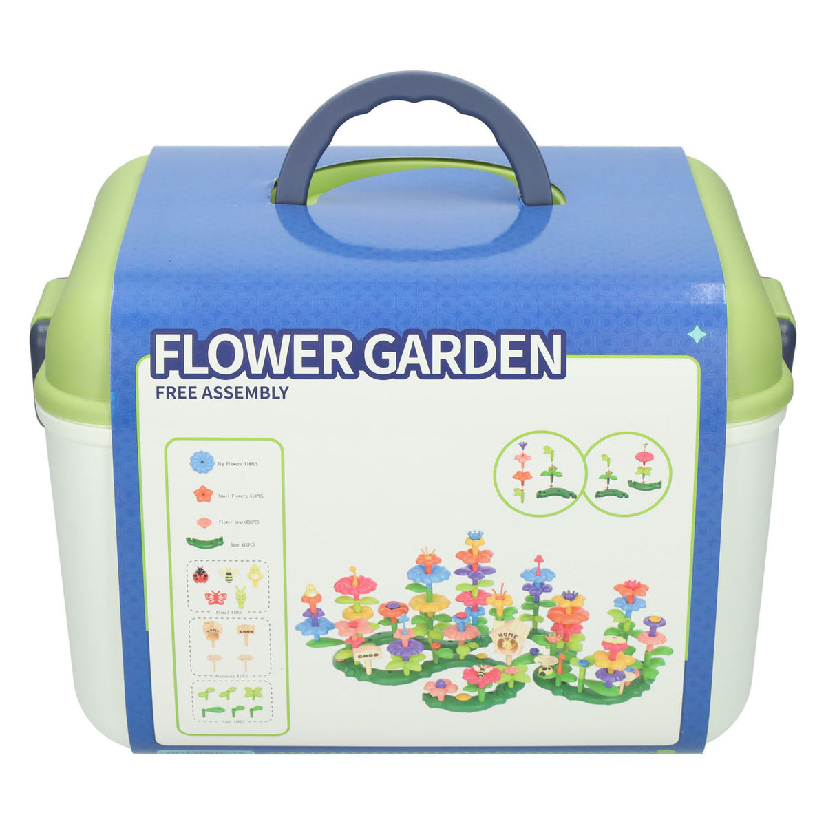 Set da costruzione fiori - 123 pezzi.
