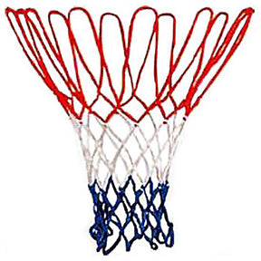 Rete da basket Engelhart rosso bianco blu, rete sciolta, anello escluso
