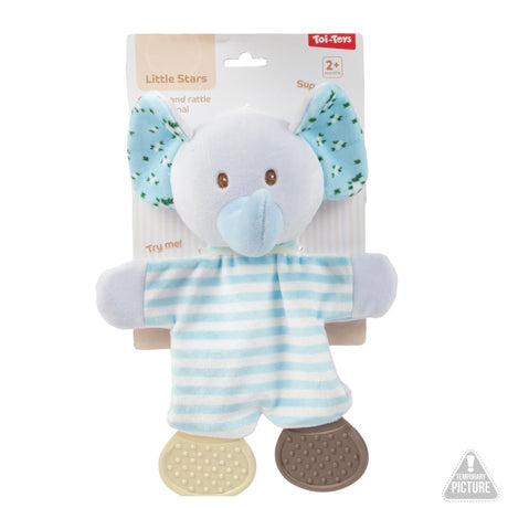 Toi-toys stelline baby panno stropicciato + anello da dentizione -morbido- 3ass