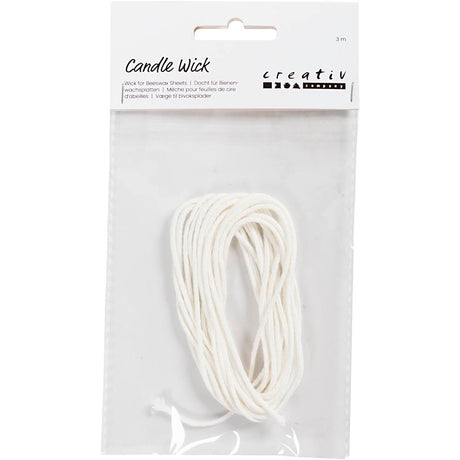Creative Company Flat Wick per Candles of Beeswas (2-3 mm), 3m