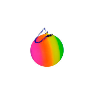 Palla arcobaleno con cordino | 4 pezzi