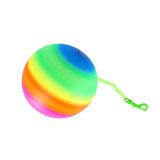 Palla arcobaleno con cordino | 4 pezzi