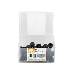 Dado tappo coperchio m6 vasca plastica nera 50 pz.