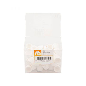 Dado tappo coperchio m8 vaschetta plastica bianca 50 pz.