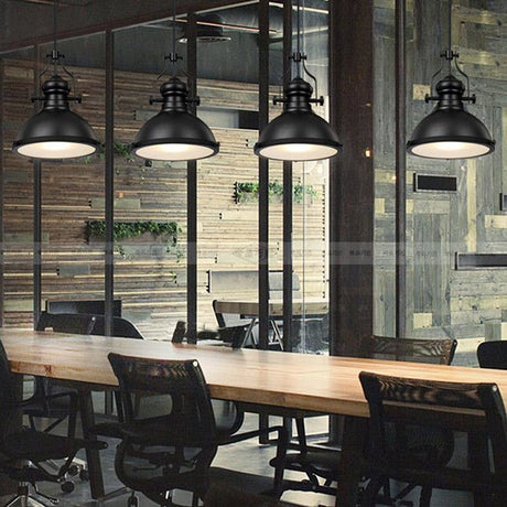 Lampada a sospensione industriale Homestyle pro mk102-wb 32x35 cm in metallo bianco e nero