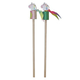 Bastone di legno con nastro da danza unicorno