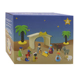 Presepe in legno con figure da gioco