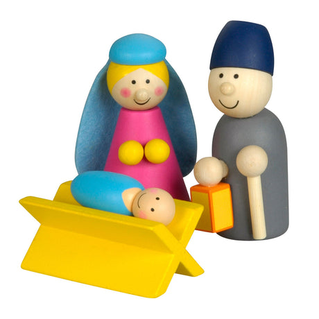 Presepe in legno con figure da gioco