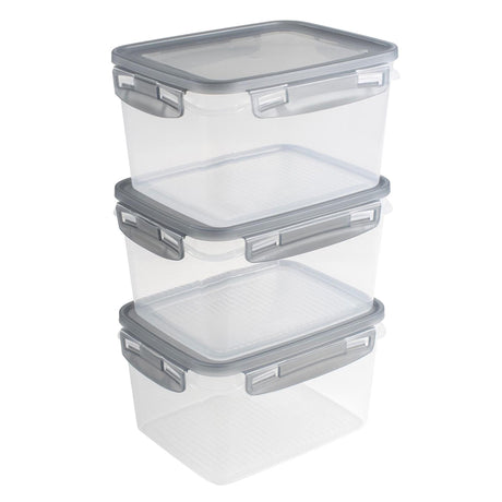 Set congelatore Sunware Club Cuisine con clip set da 3 1,5l grigio trasparente