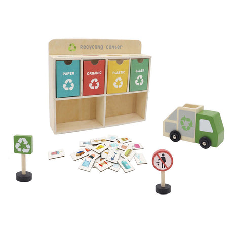 Set da gioco per centro di riciclaggio in legno