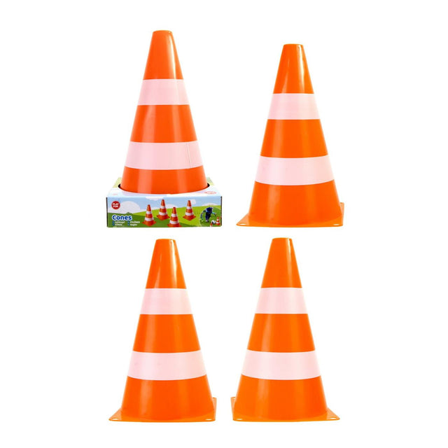 Coni stradali Playfun 4 pezzi 13,5x13,5x24 cm