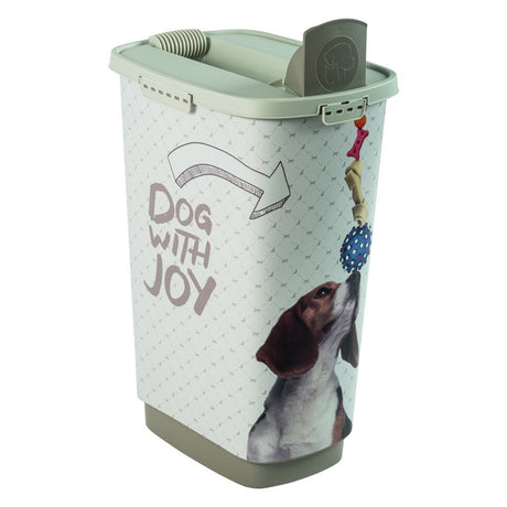 Contenitore per alimenti per cani Rotho Cody 50l cappuccino sabbia