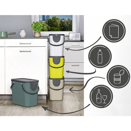 Separatori di rifiuti Rotho albula - senza bpa - 25 l - blu