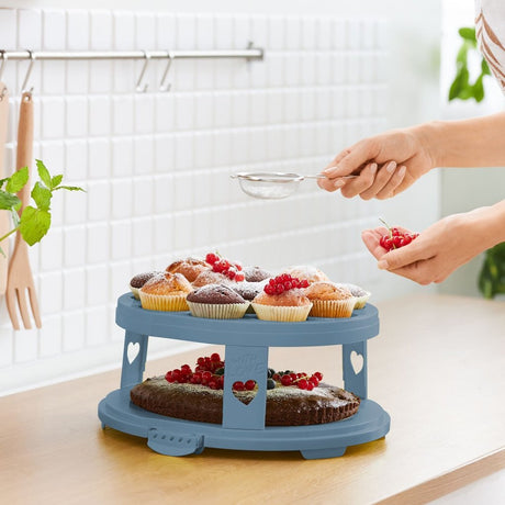 Rotho Fresh Cake Box XL con vassoi - BPA free - con clip chiudibili a chiave - adatta anche per cupcakes, facile da trasportare grazie alla maniglia