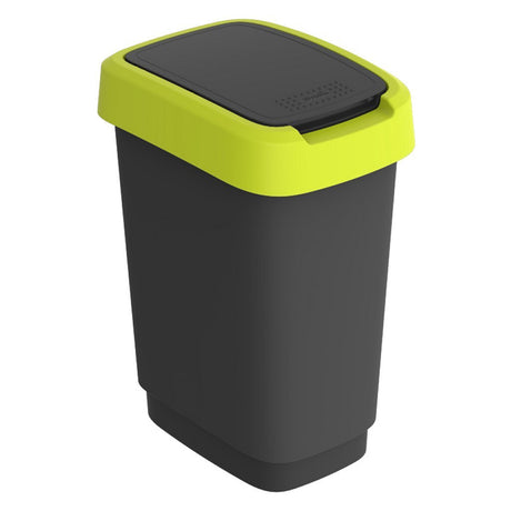 Pattumiera Rotho twist 10l lime antracite