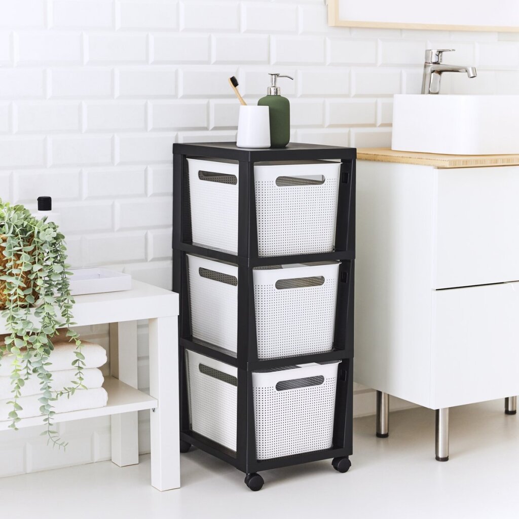 Cassettiera di design Rotho Brisen 3x16l bianca