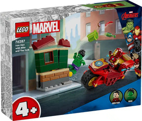 Lego Super Heroes 76287 Iron Man con moto e Hulk