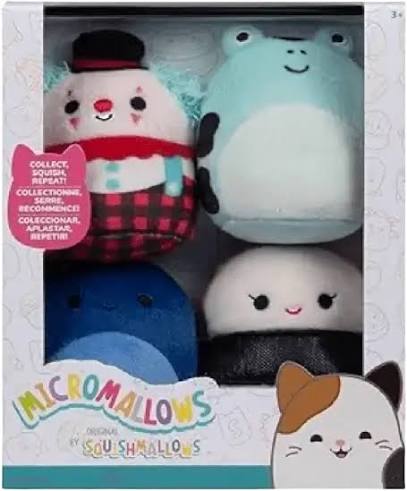 Squishmallows micromallows peluche originale (4 pezzi) 6 cm
