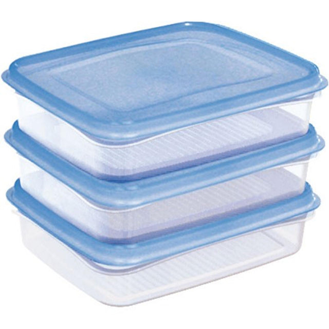 Set congelatore Sunware Club Cuisine 0,7 litri blu trasparente set da 3 pezzi 17,5x14x4,4 cm