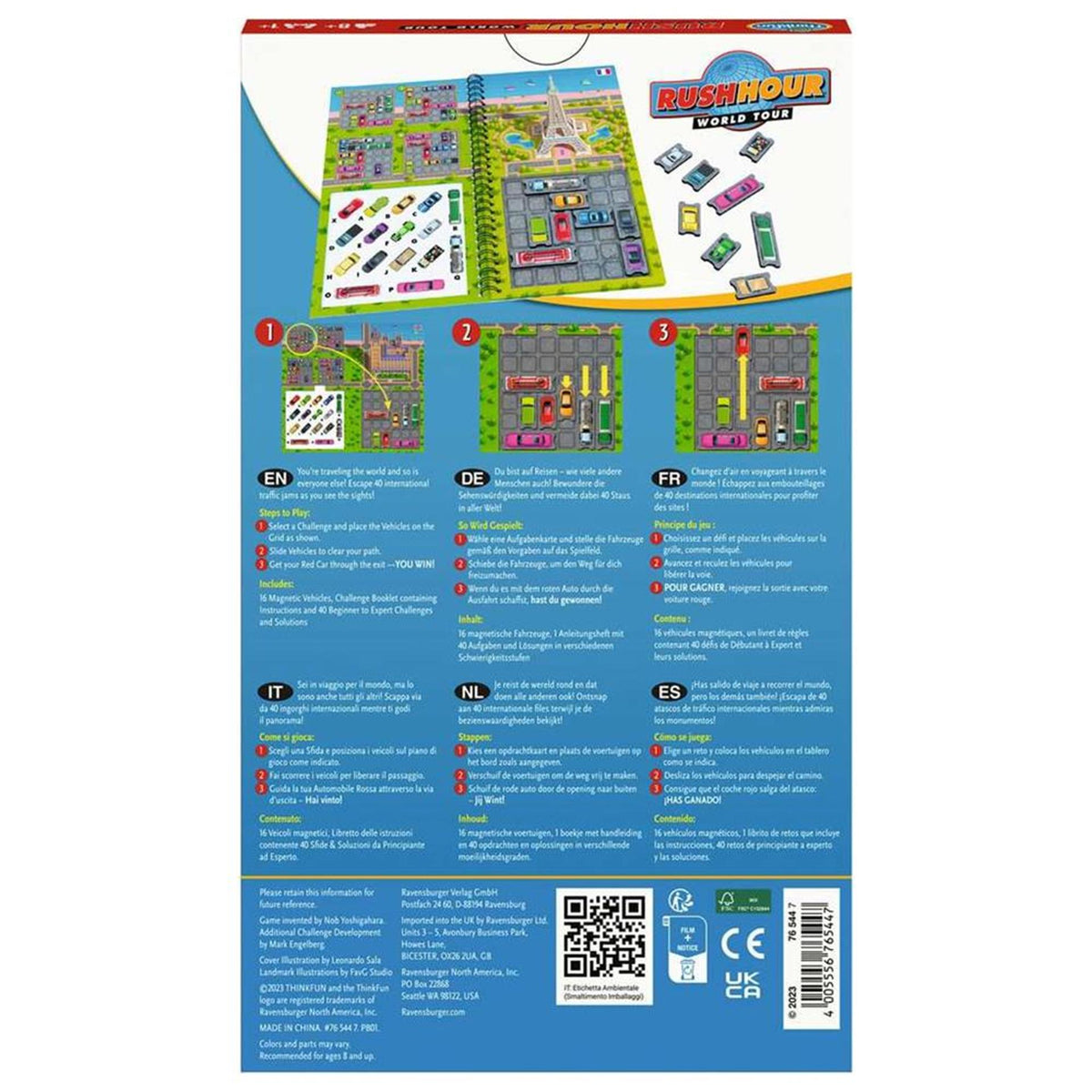 Ravensburger thinkfun gioco di pensiero del tour mondiale dell'ora di punta