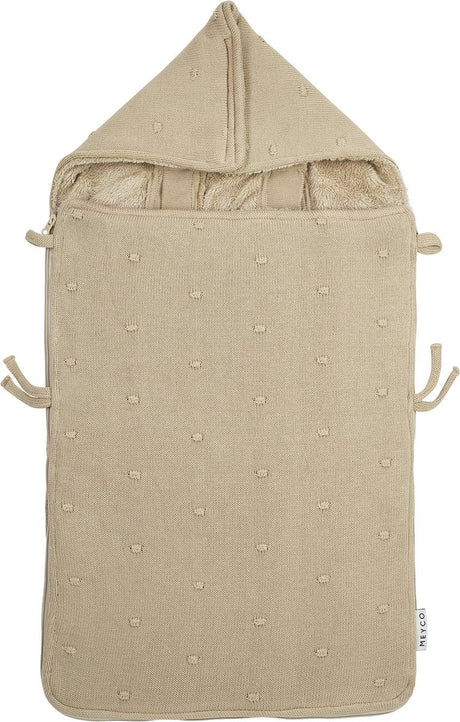 Meyco baby mini knots voetenzak - sand - 40x82cm