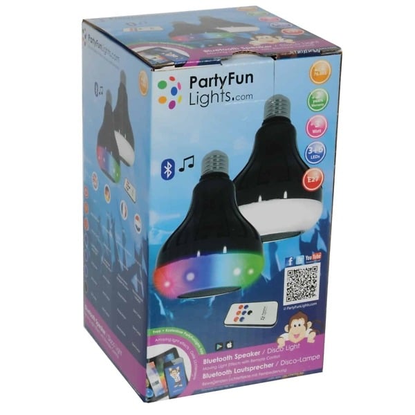 Kotronic Party Fun Lights Lampada da discoteca con altoparlante Bluetooth