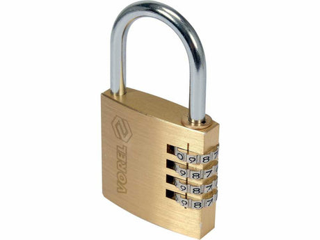Lucchetto a combinazione Vorel in ottone 40mm