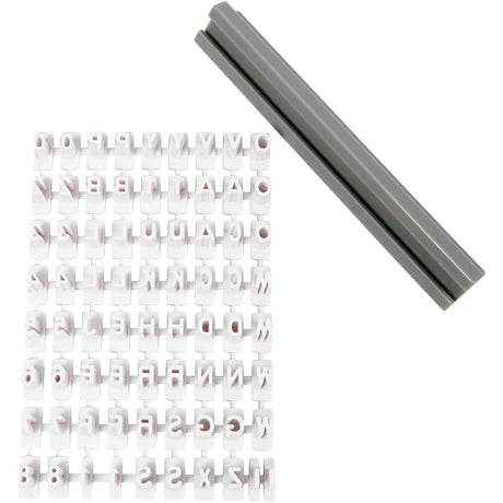 Azienda creativa https: www.cchobby.nl set di timbri con lettere-numeri-in-gomma-h-6-mm-bianco-1-set