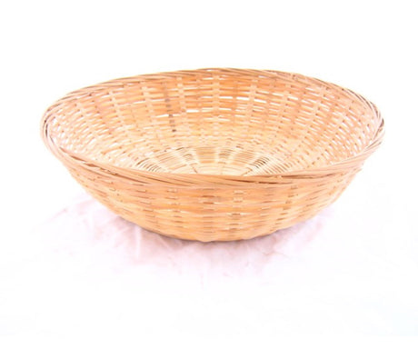 Cestino portapane Baskin bambù tondo chiuso 30x9 cm