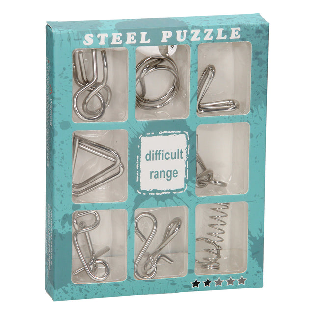 Puzzle cerebrali in metallo, 9 pz. **