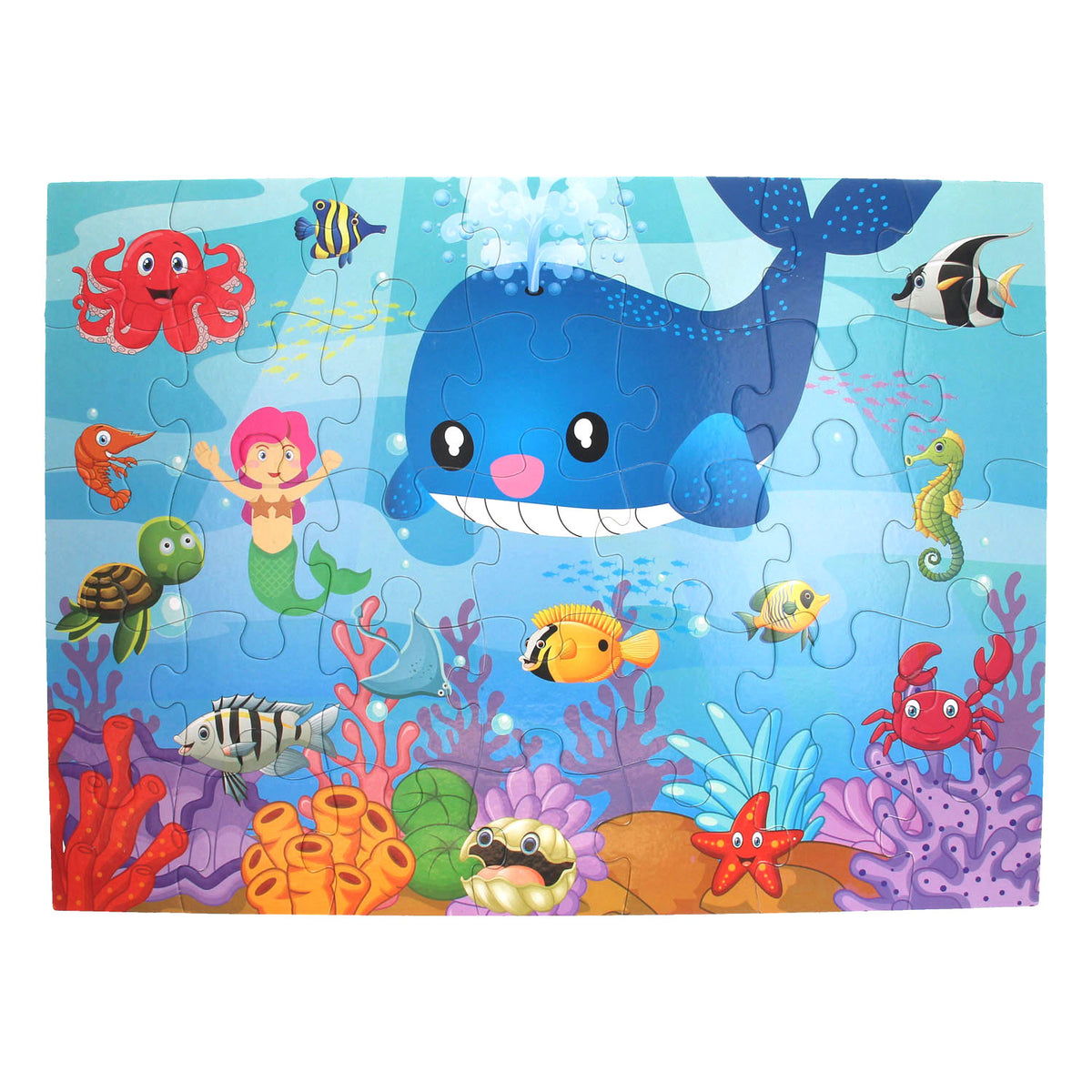 Puzzle da pavimento Mondo sottomarino, 35 pz.