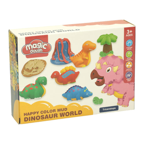 Set di argilla mondo dei dinosauri - 4 colori di argilla