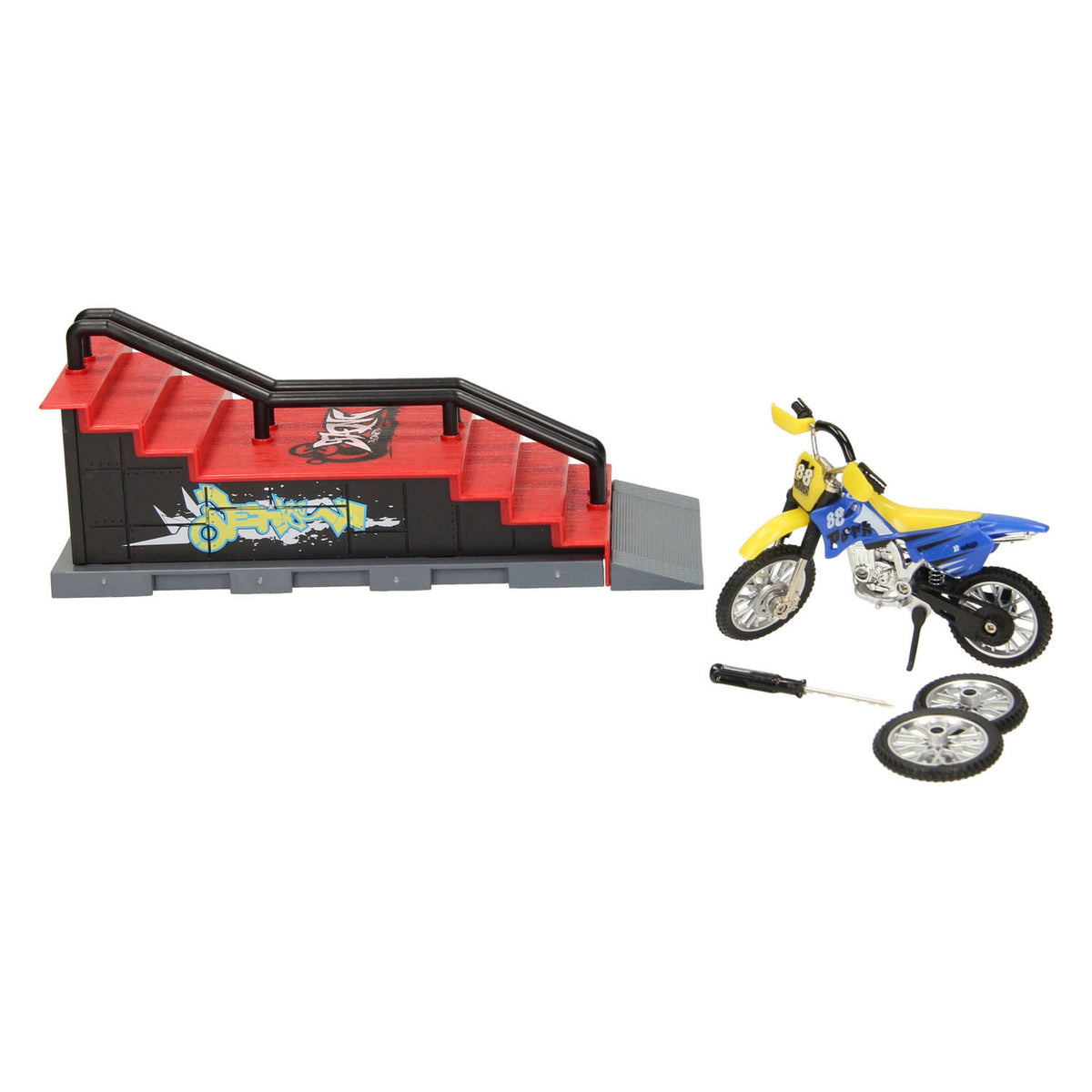 Skateboard da dito con pista acrobatica