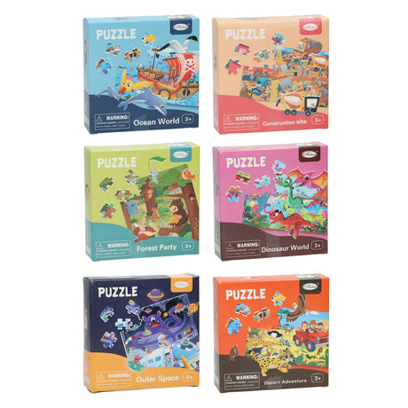 Mini puzzle a tema, 64 pezzi.