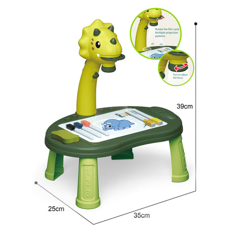 Tavolo per proiezione disegni dinosauro, 34 pz.