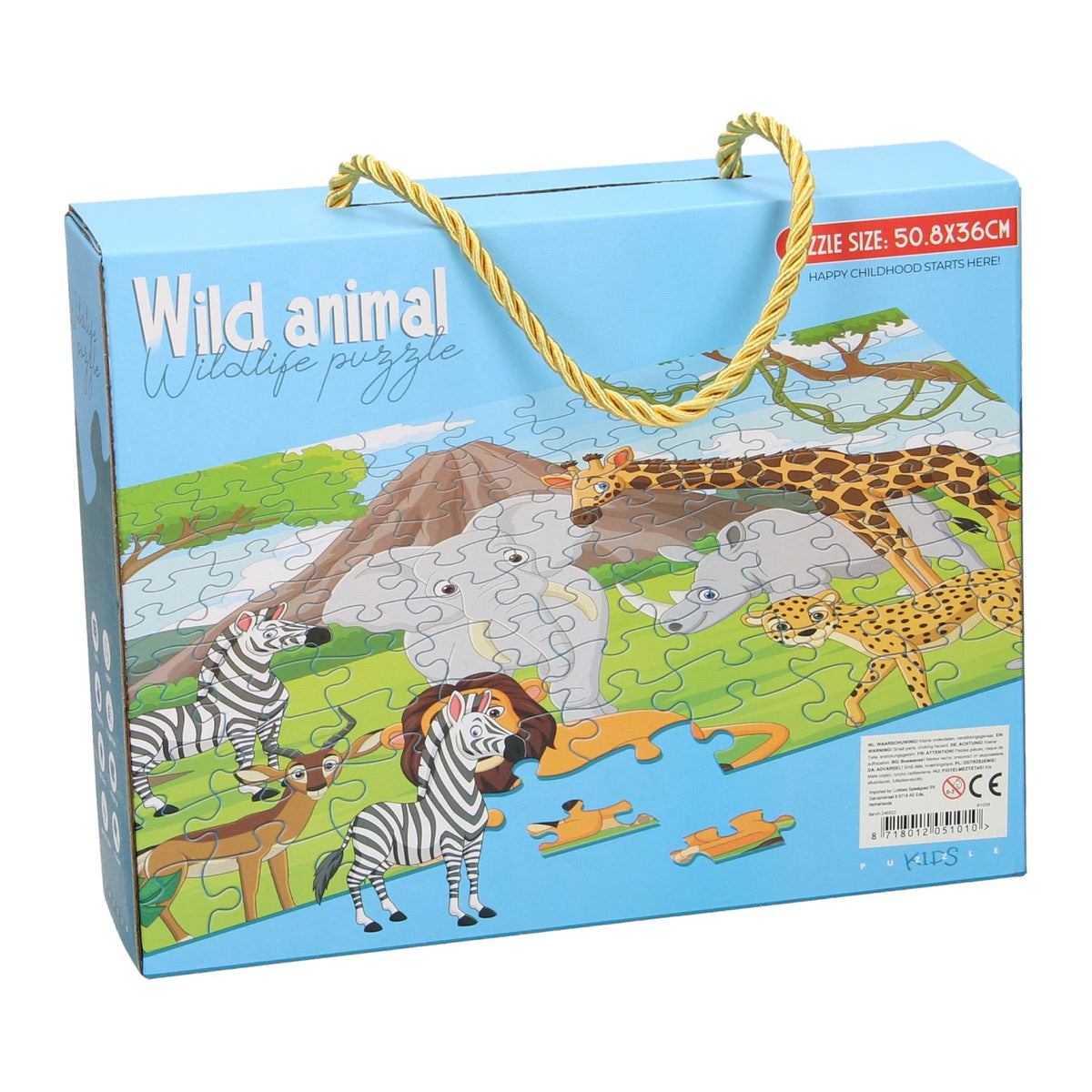 Puzzle animali selvatici, 100 pz.